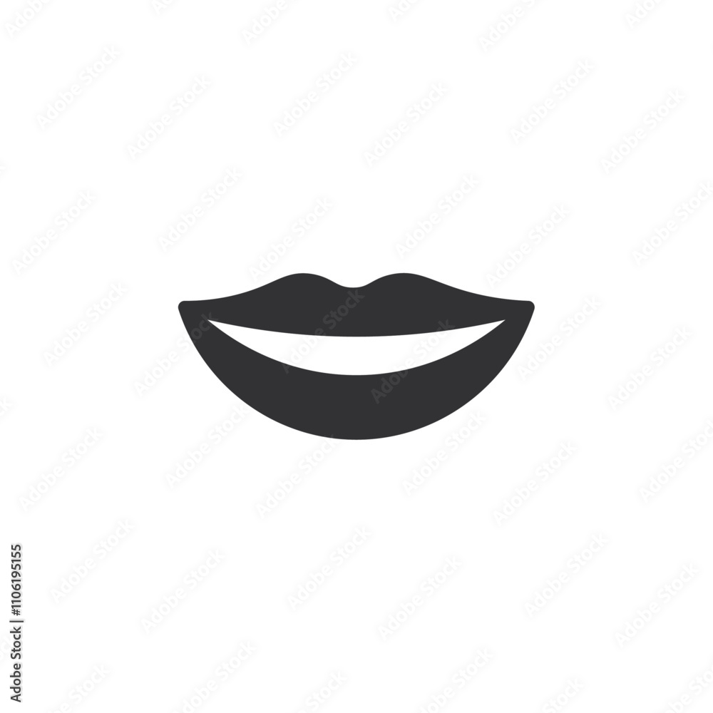 Smile mouth icon simple vector symbol Smile mouth icon simple vector symbol