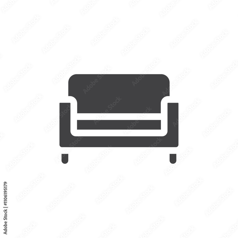 Sofa icon simple vector symbol Sofa icon simple vector symbol