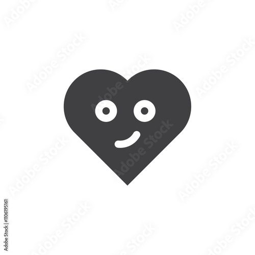 Smirking Face emoticon icon simple vector symbol