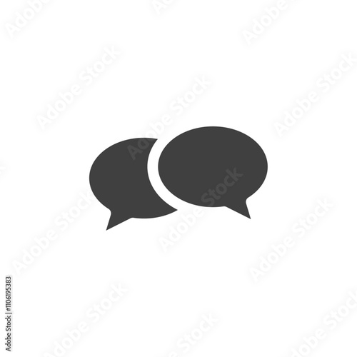 Speech bubble icon simple vector symbol