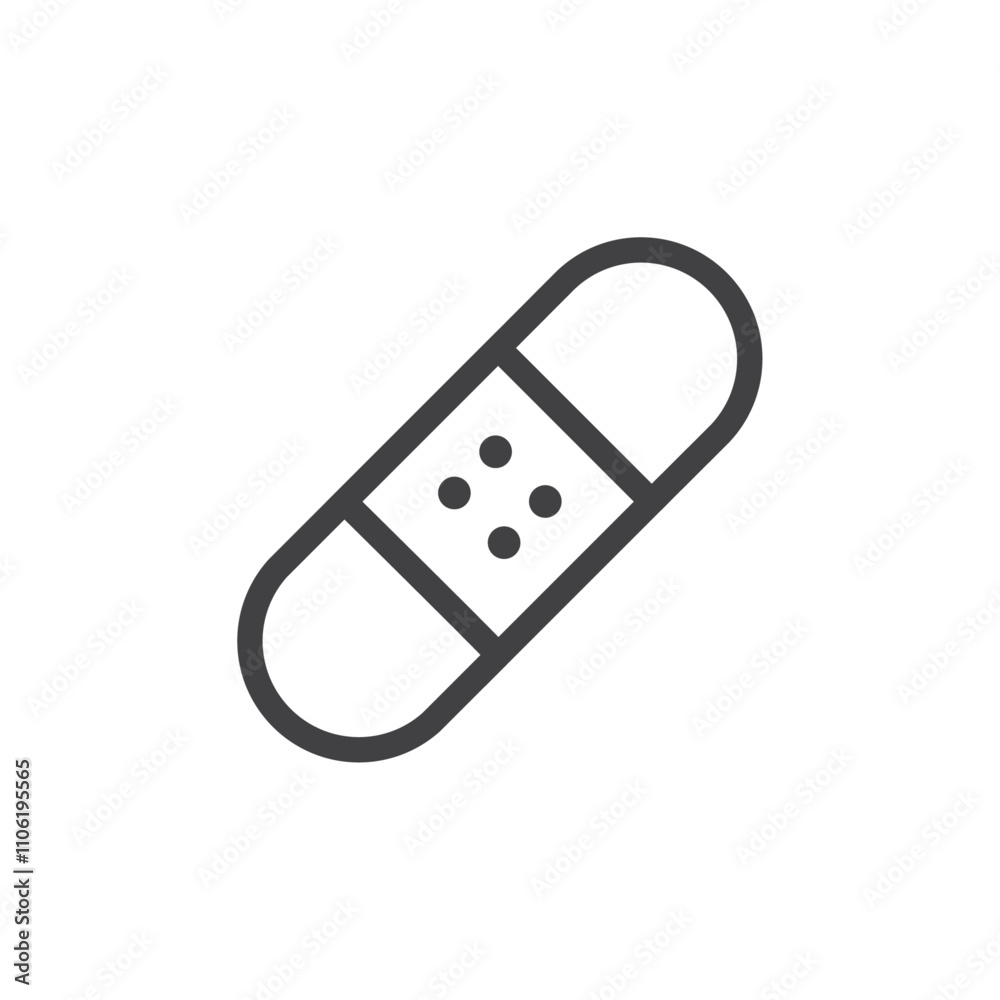 Sticking plaster icon simple vector symbol Sticking plaster icon simple vector symbol