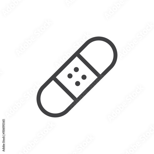 Sticking plaster icon simple vector symbol