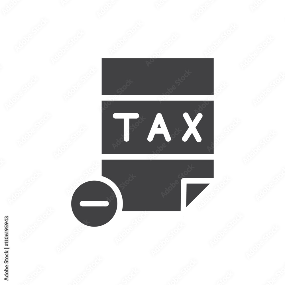 Tax Deduction icon simple vector symbol Tax Deduction icon simple vector symbol
