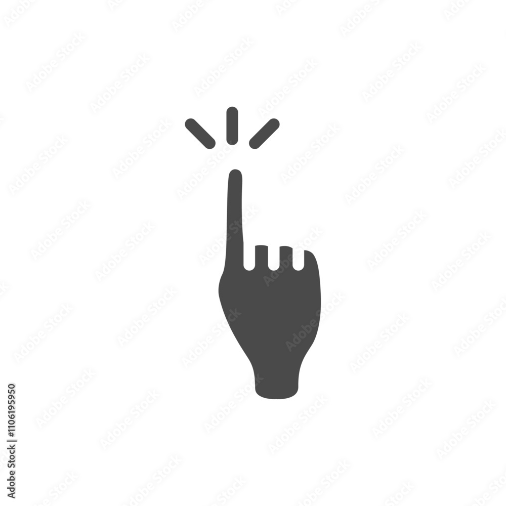 Obraz premium Tap finger icon simple vector symbol