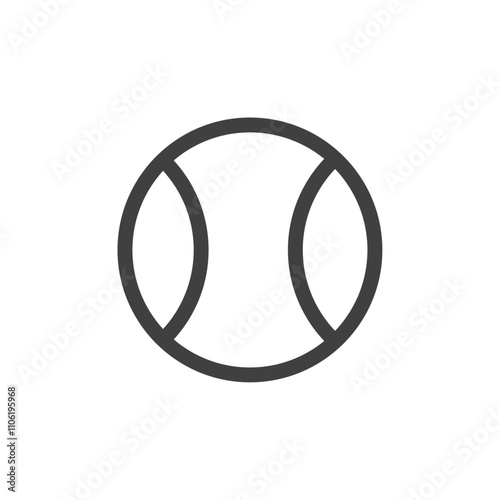 Tennis ball icon simple vector symbol