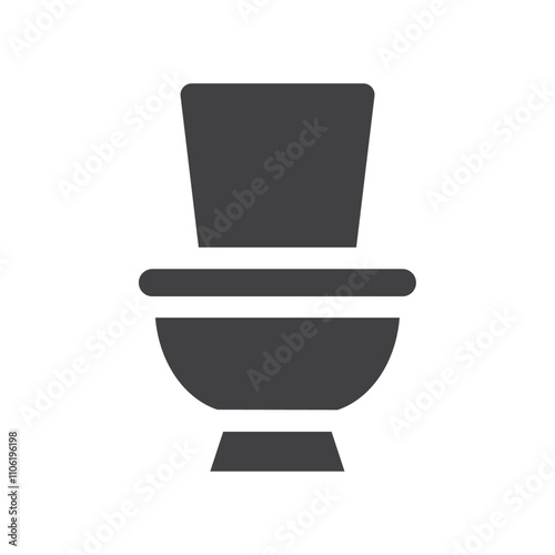 Toilet bowl icon simple vector symbol