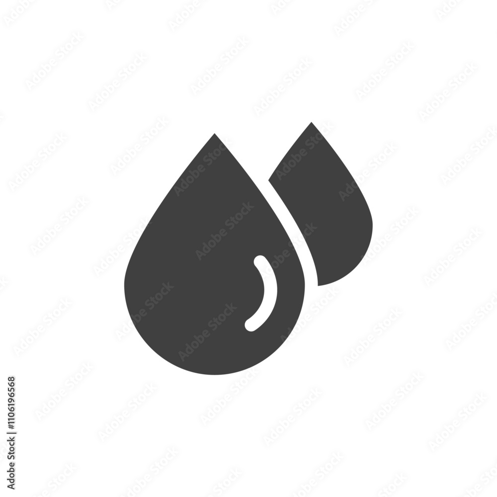 Water drops icon simple vector symbol Water drops icon simple vector symbol