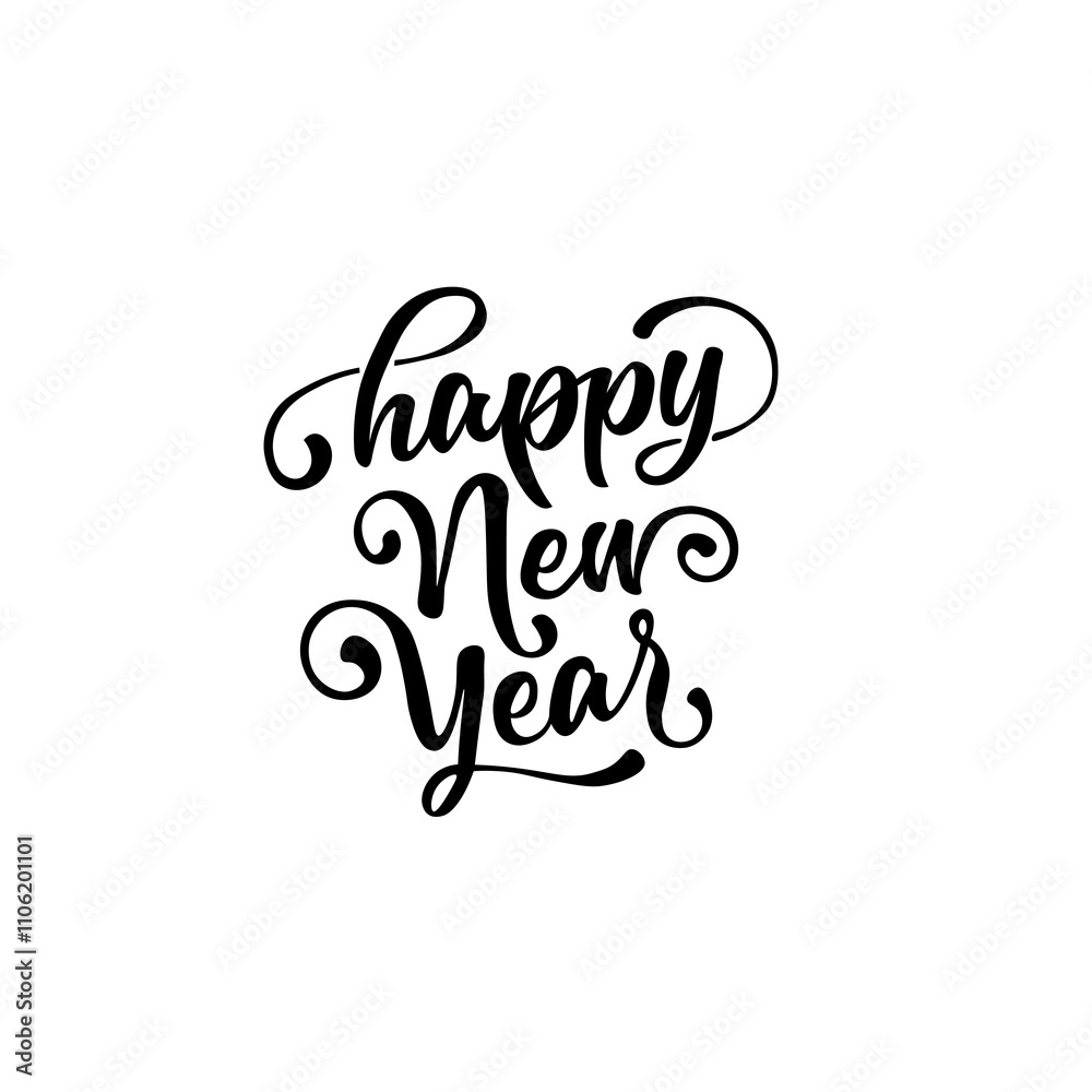 Happy New Year 2025 lettering design for banners, cards, posters, and products. Happy New Year 2025 lettering design for banners, cards, posters, and products.