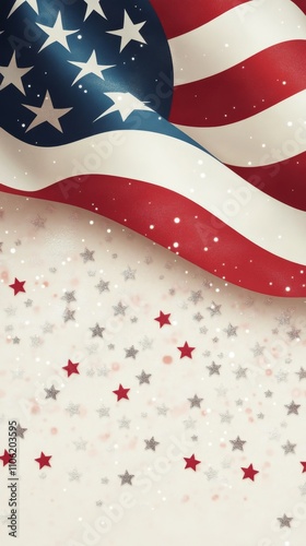 Red, white, and blue stars create a festive backdrop for celebrations