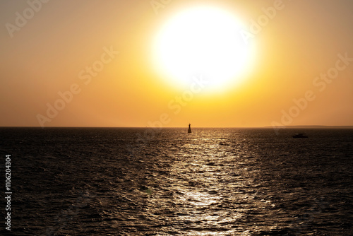 Summer closeup sunset sea sky landscape. Colorful ocean beach sunrise. Beautiful beach reflections calm waves, soft sandy beach. Perfect tropical coast horizon scenic coast view. Mediterranean nature