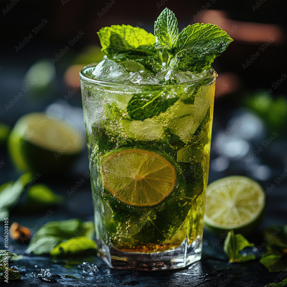 Refreshing Mojito Cocktail with Lime and Mint Refreshing Mojito Cocktail with Lime and Mint
