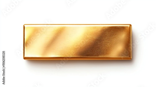 A sleek, polished gold bar reflecting light, symbolizing wealth and investment. Ideal for financial themes, luxury concepts, and economic presentations.