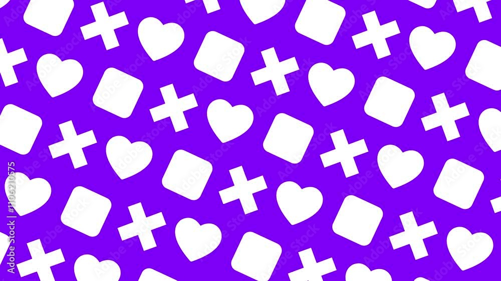 Fondo animado con símbolos minimalista