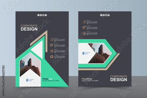 Modern Layout Flyer. Corporate Book Cover Design, EPS Vector Template. Can be Adapt to Brochure, Annual Report, Magazine, Business Presentation, Poster, flyer, Banner, Website

