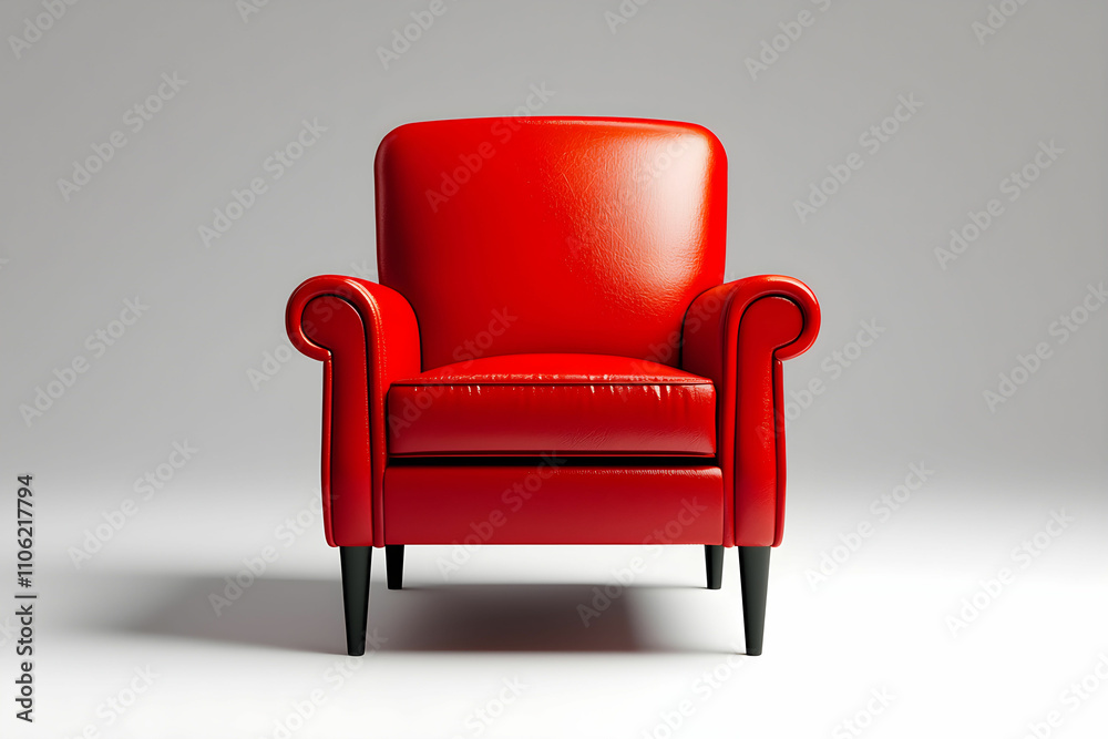 Stylish Red Armchair with Smooth Leather Finish for Modern Interior Design and Decoration Ideas Stylish Red Armchair with Smooth Leather Finish for Modern Interior Design and Decoration Ideas