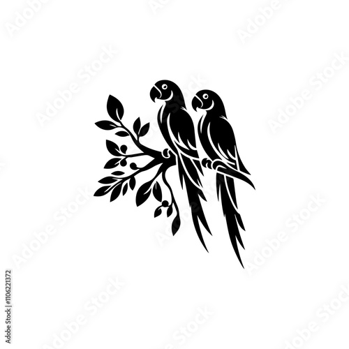 Two parrot branch.svg