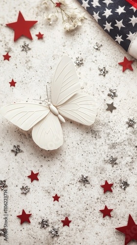 Red, white, and blue stars create a festive backdrop for celebrations