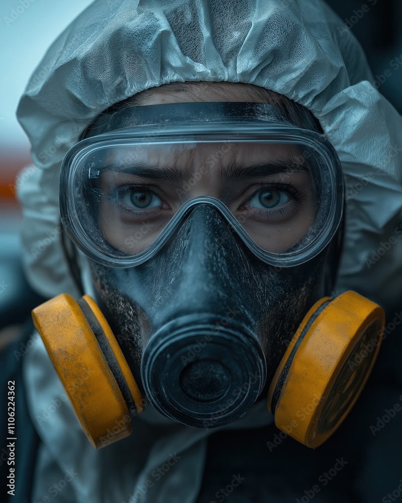 Person Wearing Protective Gear and Mask Person Wearing Protective Gear and Mask