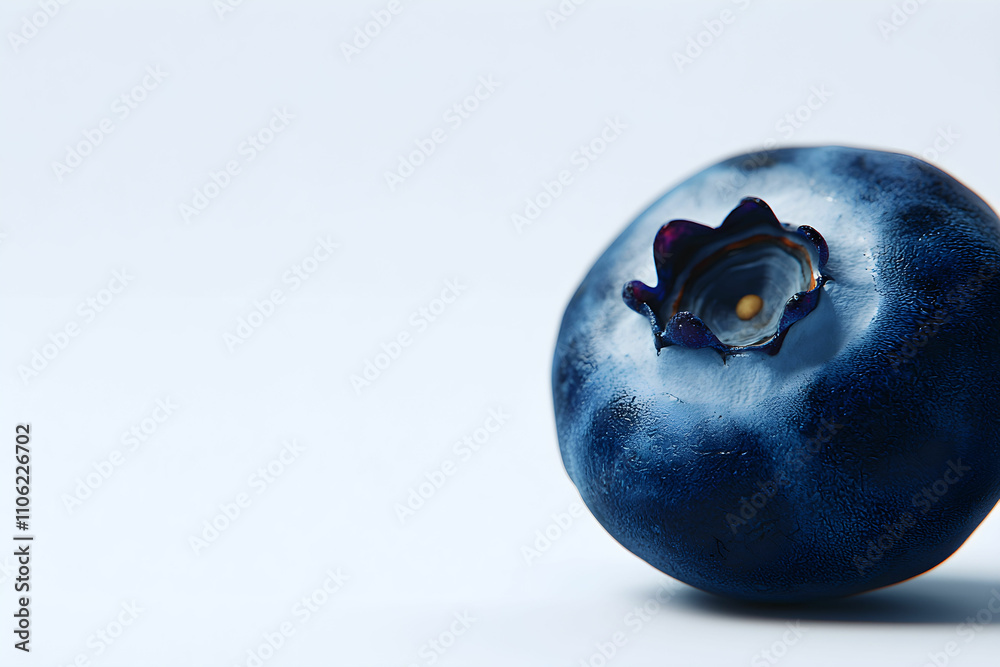 Close-up of a Single Fresh Blueberry with a Smooth Surface and Natural Lighting Close-up of a Single Fresh Blueberry with a Smooth Surface and Natural Lighting