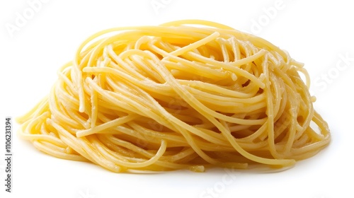 Food, Spaghetti With Sauce, on White Background, Photo Realistic, Wallpaper, Cover and Screen for Smartphone, PC, Laptop, 9:16 and 16:9 Format