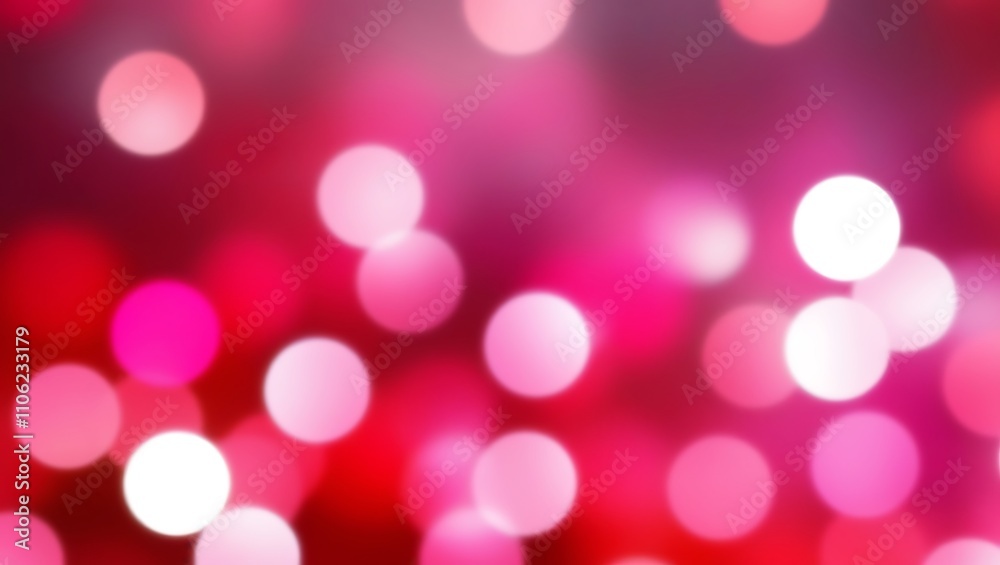 Fototapeta premium Abstract red and pink bokeh background. Generative Ai.