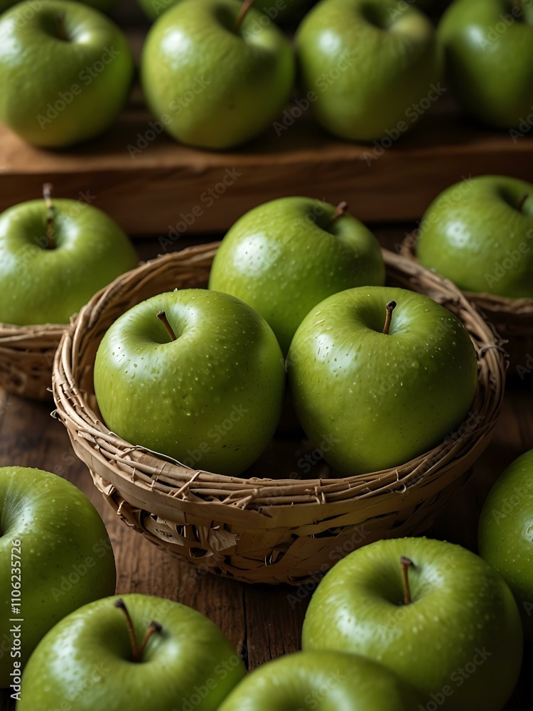Health benefits of fresh green apples for cooking. Health benefits of fresh green apples for cooking.