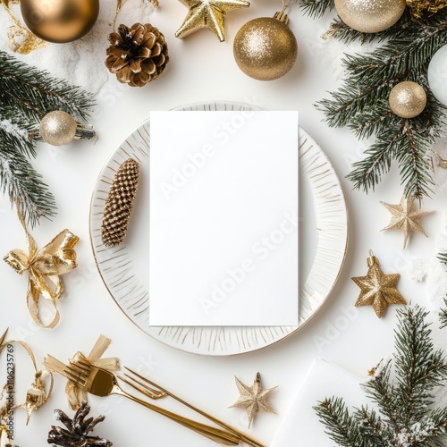 Elegant table setting for a festive celebration with decorative elements