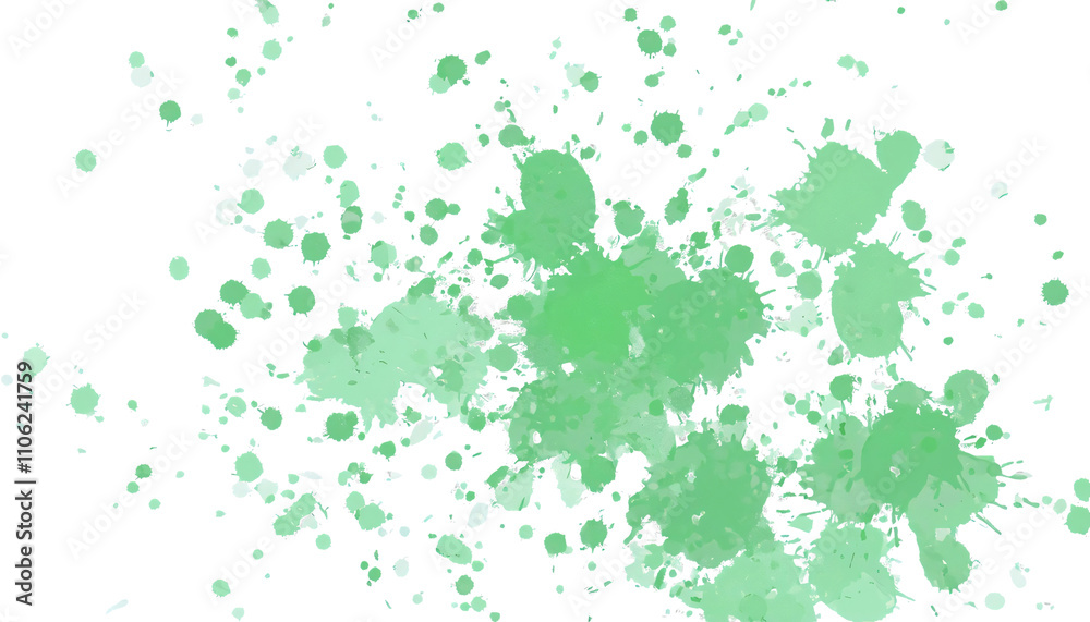 Vibrant green watercolor splashes adding an artistic and dynamic texture to a transparent background, perfect for enhancing creativity in design projects Vibrant green watercolor splashes adding an artistic and dynamic texture to a transparent background, perfect for enhancing creativity in design projects