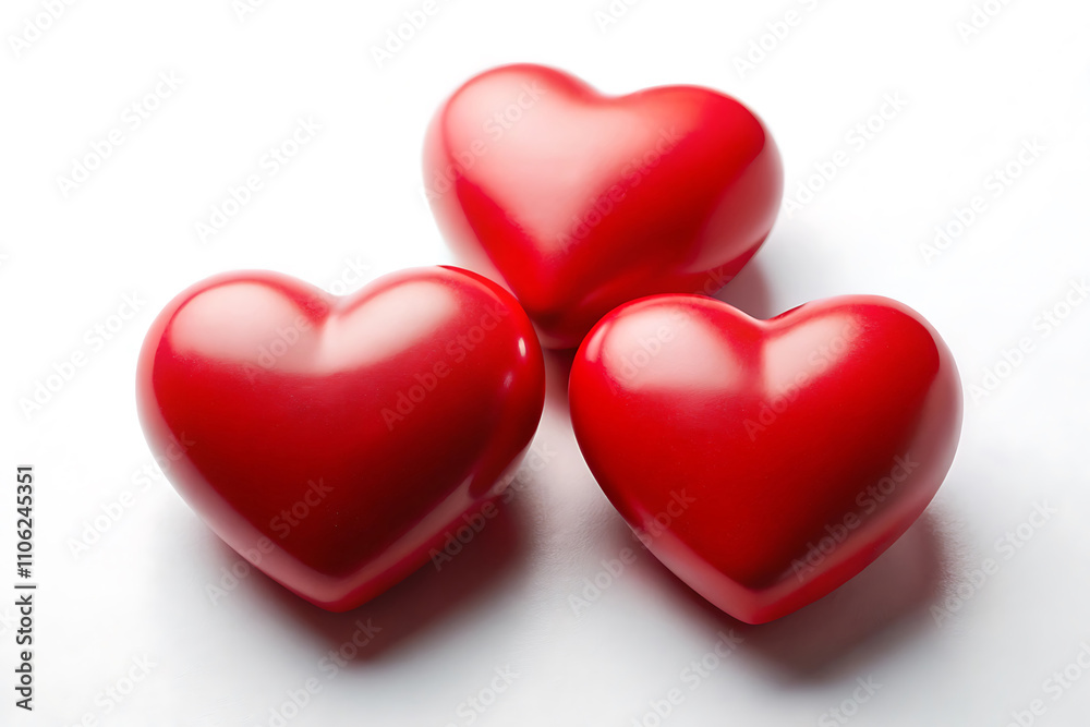 two hearts isolated on white two hearts isolated on white