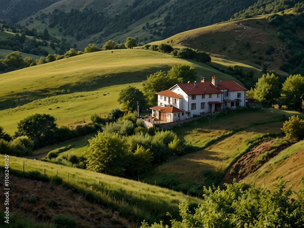 Hillside view. Hillside view.