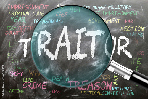 Fotografie Traitor being studied, examined - under close inspection