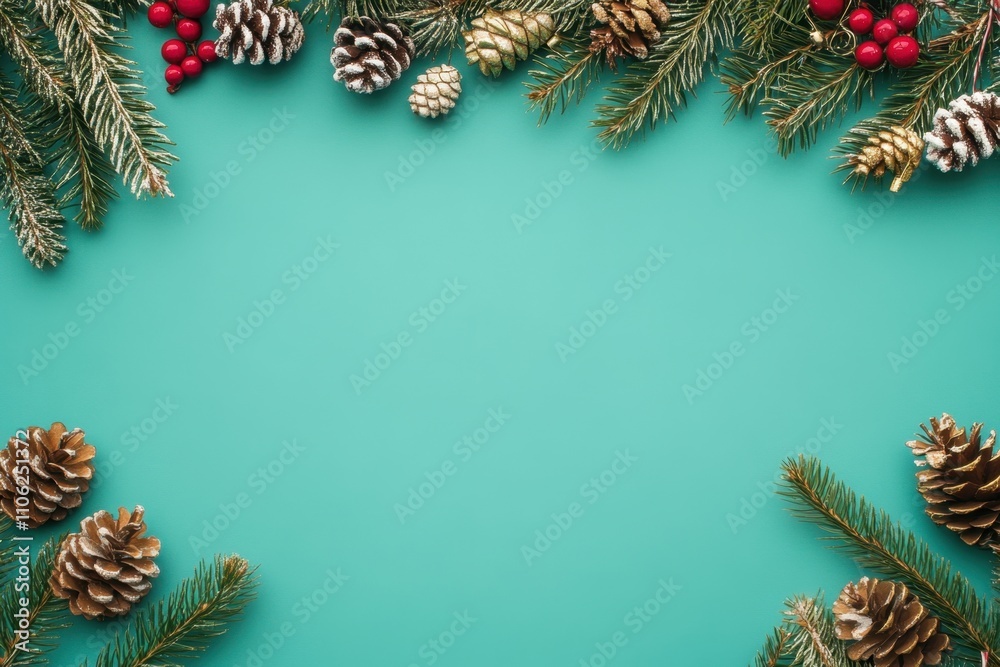 Christmas background with a green color Christmas background with a green color