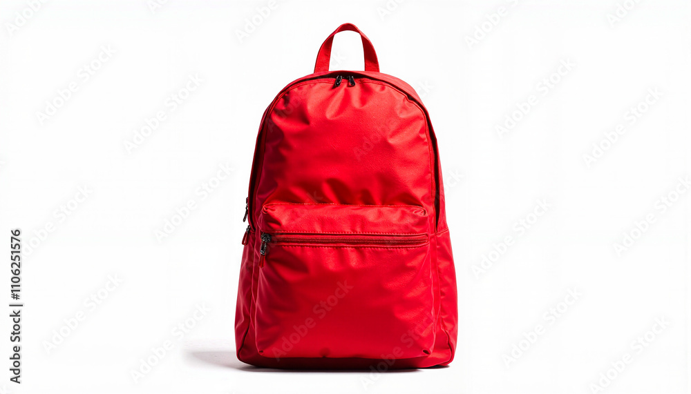 Isolated red backpack on white background
Isolated red backpack on white background
