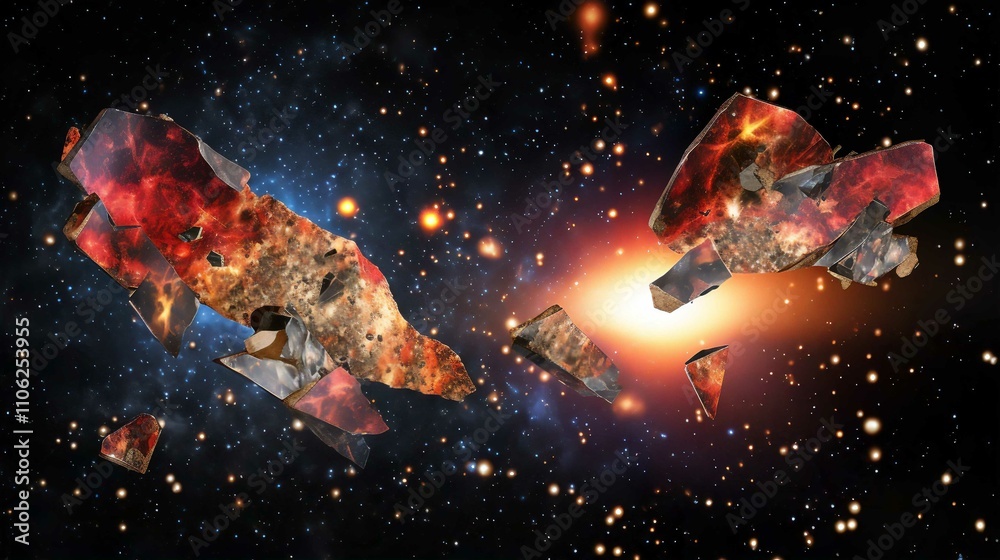 Obraz premium Mystical Cosmos with Nebula and Supernova in Deep Space