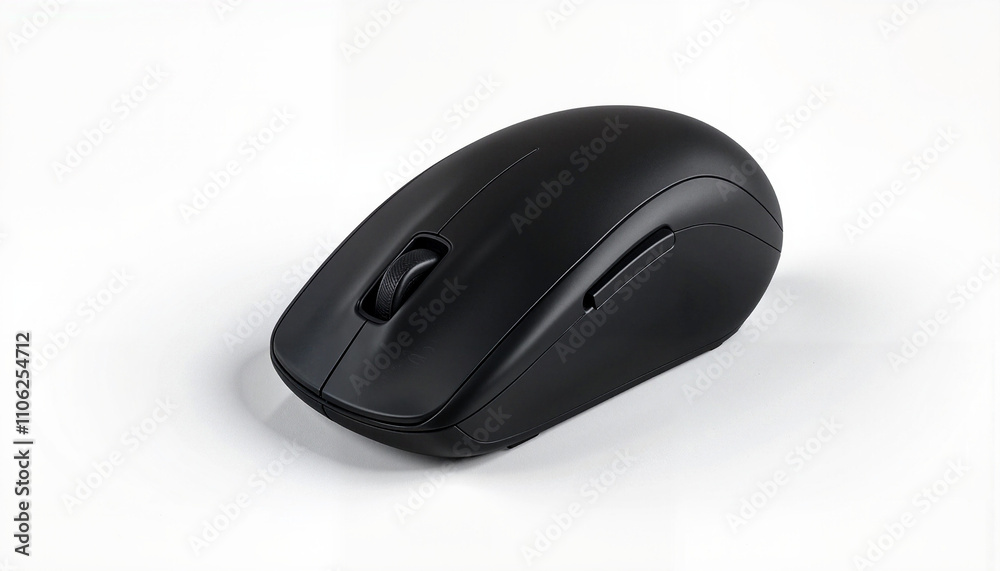 Isolated item on white background in the form of a black wireless computer mouse
Isolated item on white background in the form of a black wireless computer mouse