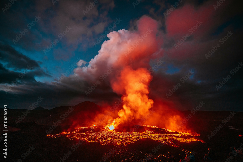 Fototapeta premium Volcano eruption Iceland 
