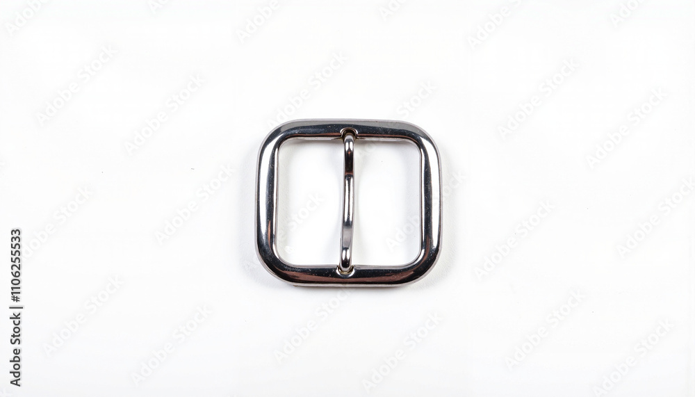 Isolated item on white background in the form of a metal belt buckle
Isolated item on white background in the form of a metal belt buckle
