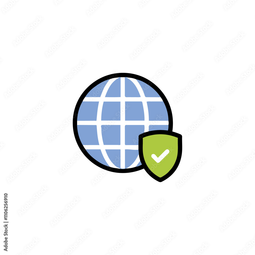 Internet Security icon Vector design. Internet Security icon Vector design.