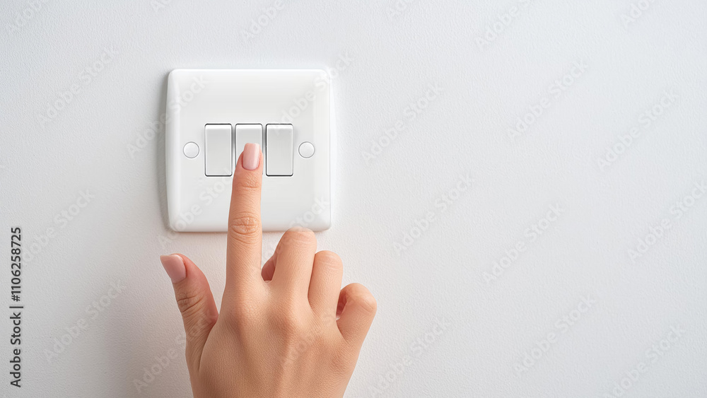 hand holding a light switch hand holding a light switch