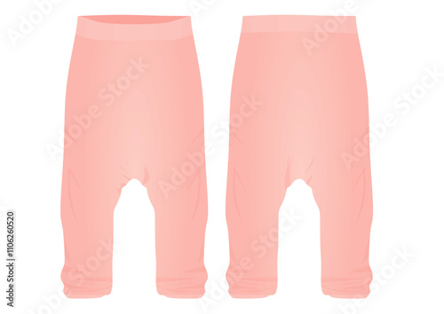 Pink harem pants. vector illustration