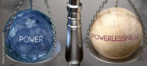 Foto Power or Powerlessness - weighing two choices, available options