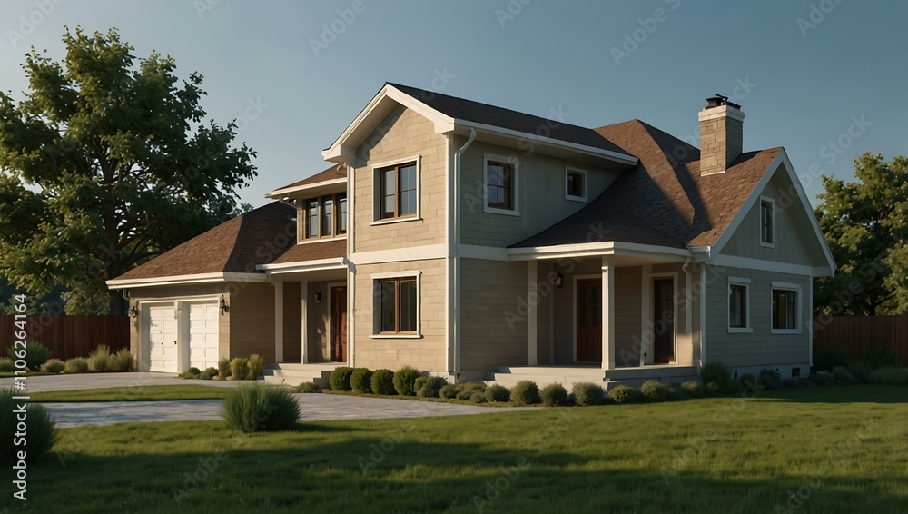 Illustration of a house. Illustration of a house.