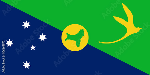 Christmas Island flag background illustration