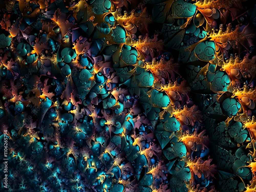 Obraz premium Imaginative fractal background.