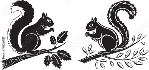 squirrel silhouette vector illustration design on a white background