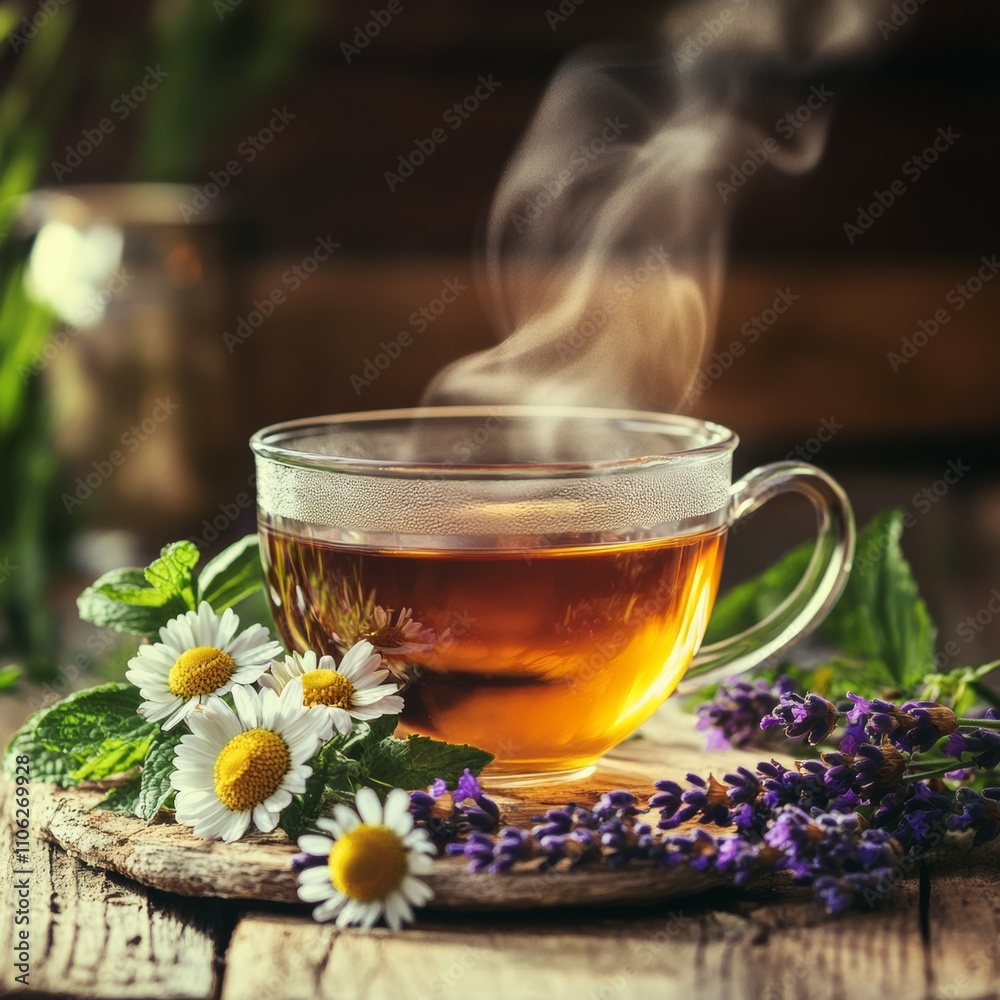 Herbal Tea with Chamomile and Lavender
Herbal Tea with Chamomile and Lavender