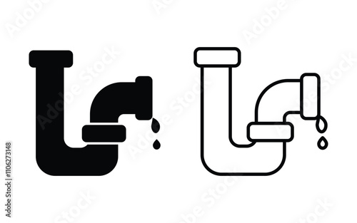 plumbing and water pipe drop icon. plumbing vector icons designed in filled, outline, can be used for web, mobile, UI.