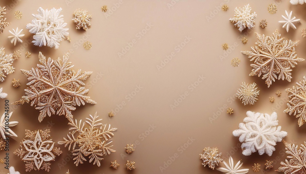 crystal snowflakes on christmas background with space for text crystal snowflakes on christmas background with space for text