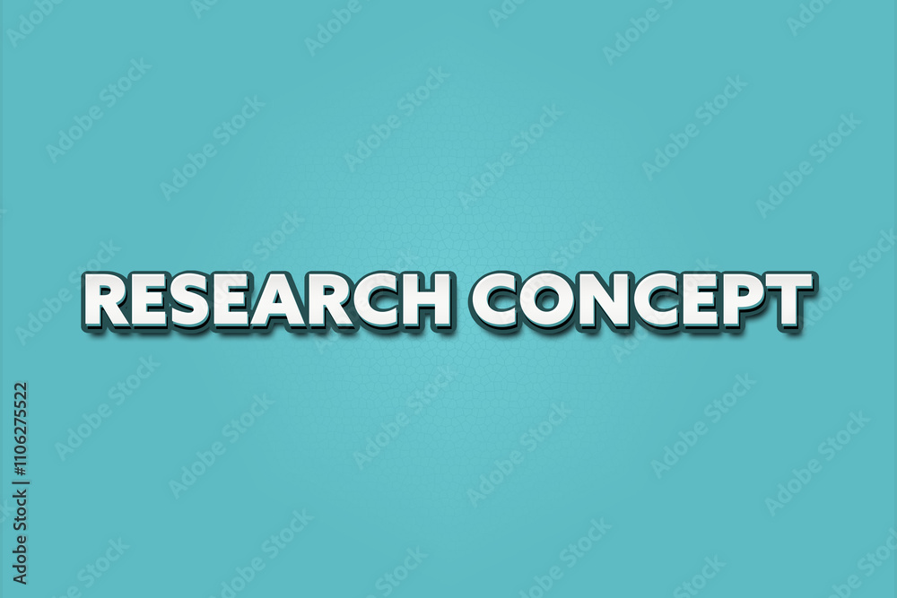Research Concept. A Illustration with white text isolated on light green background. Research Concept. A Illustration with white text isolated on light green background.