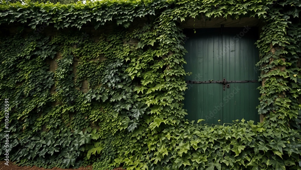 Ivy-covered wall as a natural botanical backdrop. Ivy-covered wall as a natural botanical backdrop.
